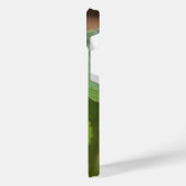 Ladybug über süße Violettsorten-Blume iPhone Hülle (Linke Seite)