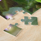 Ladybug über süße Violettsorten-Blume Puzzle (Seite)