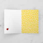 Ladybug ukrainian individuelle Name Geburtstagskar Karte (Innenseite)