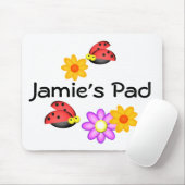 Ladybug und Blume Mousepad (Mit Mouse)