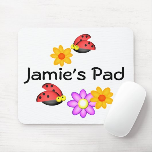 Ladybug und Blume Mousepad (Mit Mouse)