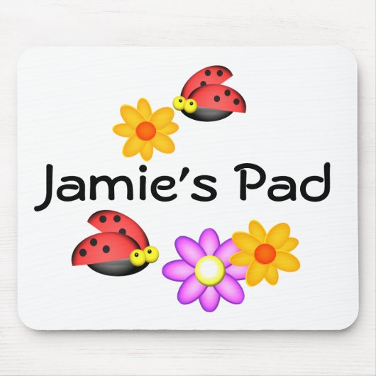 Ladybug und Blume Mousepad (Vorne)