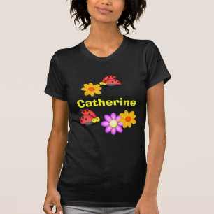 Ladybug und Blume T-Shirt