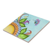 Ladybug und Butterfly Doodle Blume Fliese (Seite)