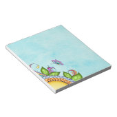 Ladybug und Butterfly Doodle Blume Notizblock (angewinkelt)