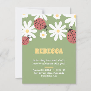 Ladybug und Daisis florale weibliche Geburtstagsin