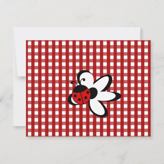 Ladybug und Daisy Einladung (Rückseite)