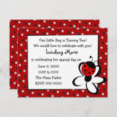 Ladybug und Daisy Einladung (Vorne/Hinten)