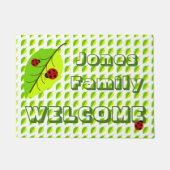 Ladybug und Leaf Personalisiert Doormat Fußmatte (Vorderseite)