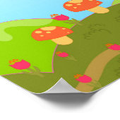 Ladybug und Pilze Poster (Ecke)