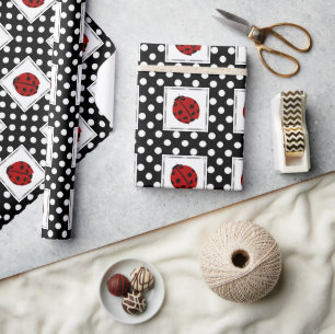 Ladybug und Polka-dot Wrapping Paper Geschenkpapier