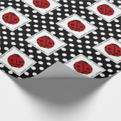 Ladybug und Polka-dot Wrapping Paper Geschenkpapier (Ecke)