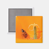 Ladybug und Poppy Magnet (Vorderseite/Rückseite)