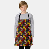 Ladybug und Sunflowers-Diagonal-Yellow-1- Schürze (Getragen)