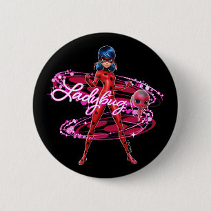 Ladybug und Tikki Graphic Button