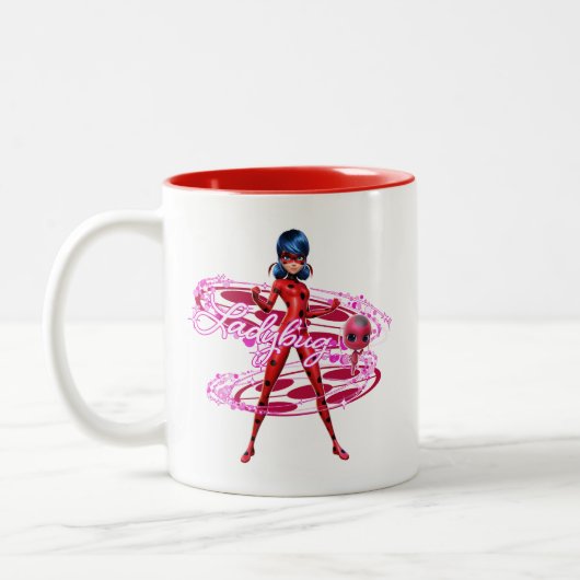 Ladybug und Tikki Graphic Zweifarbige Tasse (Links)