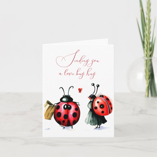 Ladybug Valentine's Day Card Feiertagskarte (Vorderseite)