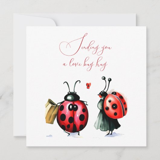 Ladybug Valentine's Day Card Feiertagskarte (Vorderseite)