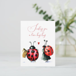 Ladybug Valentine's Day Card Postkarte