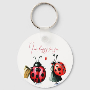 Ladybug Valentine's Day Card Schlüsselanhänger