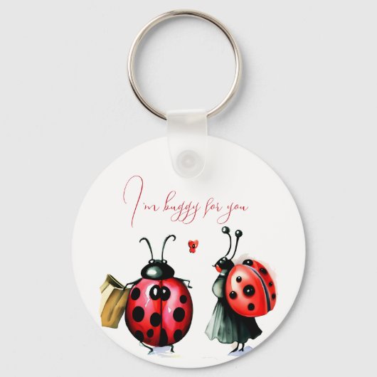 Ladybug Valentine's Day Card Schlüsselanhänger (Vorderseite)
