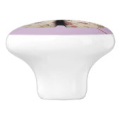 Ladybug Veilchen und Rose niedlich Keramikknauf (Seitenansicht)