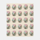 Ladybug viktorianische blumengeschmückte Rose nied Fleecedecke (Vorderseite)