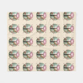 Ladybug viktorianische blumengeschmückte Rose nied Fleecedecke (Vorderseite (Horizontal))