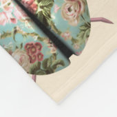 Ladybug viktorianische blumengeschmückte Rose nied Fleecedecke (Ecke)