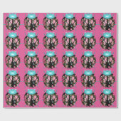 Ladybug viktorianische blumengeschmückte Vintage R Geschenkpapier (Flach)