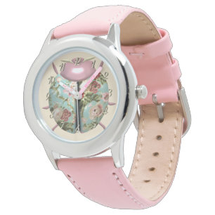 Ladybug viktorianische Blumenkohl-Rose niedlich Armbanduhr