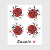 Ladybug Vinyl Stickers Aufkleber (Blatt)