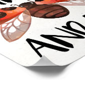 Ladybug Wall Art Deco - Spread your Flüge und Fly Poster (Ecke)