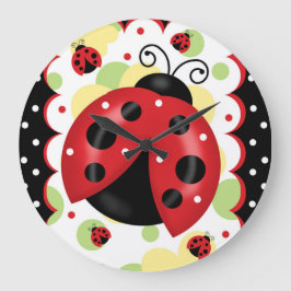 Ladybug Wall Clock Große Wanduhr