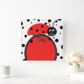 Ladybug Wallclock Quadratische Wanduhr (Zuhause)
