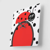 Ladybug Wallclock Quadratische Wanduhr (Winkel)