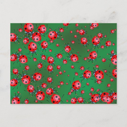 Ladybug Wallpaper Postkarte (Vorderseite)