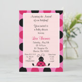 Ladybug, Warte auf die Ankunft unserer Ladybug! Einladung (Stehend Vorderseite)