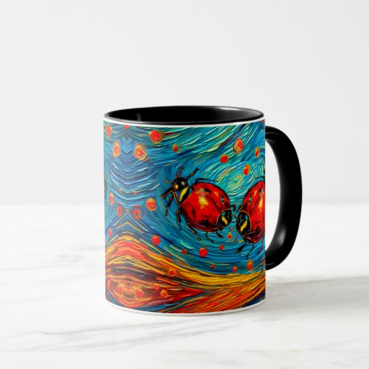 Ladybug Watercolor Tasse (VorderseiteRechts)