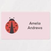 Ladybug Waterproof Name Labels für Schulcamps Etiketten (Design 2)