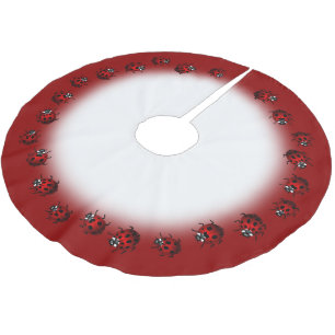 Ladybug Weihnachtsbaumrock Ladybird Holiday Deko Polyester Weihnachtsbaumdecke