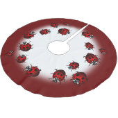 Ladybug Weihnachtsbaumrock Ladybird Holiday Deko Polyester Weihnachtsbaumdecke (Schrägansicht)