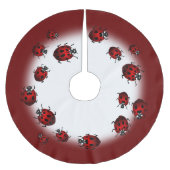 Ladybug Weihnachtsbaumrock Ladybird Holiday Deko Polyester Weihnachtsbaumdecke (Vorderseite)