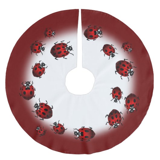 Ladybug Weihnachtsbaumrock Ladybird Holiday Deko Polyester Weihnachtsbaumdecke (Vorderseite)