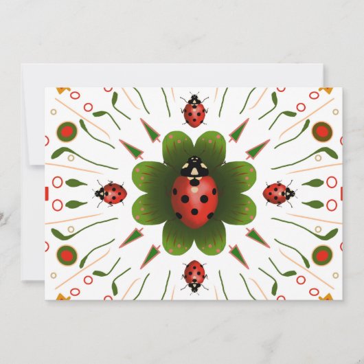 Ladybug Weihnachtskarte Feiertagskarte (Vorderseite)