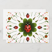 Ladybug Weihnachtskarte Feiertagskarte (Vorne/Hinten)