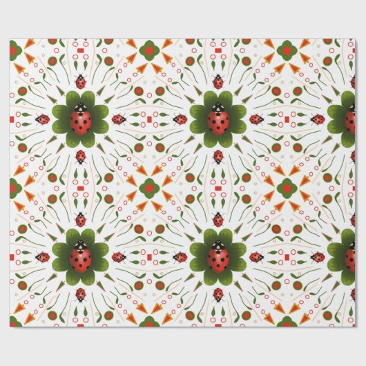 Ladybug Weihnachtspapier Geschenkpapier (Flach)