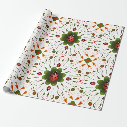 Ladybug Weihnachtspapier Geschenkpapier (Ungerollt)