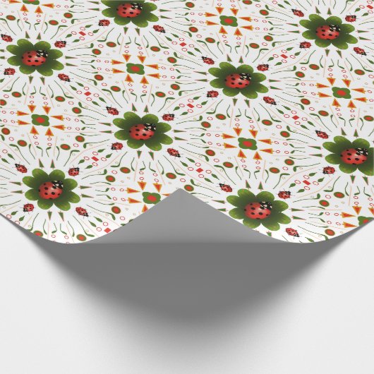 Ladybug Weihnachtswrapping Paper Geschenkpapier (Ecke)