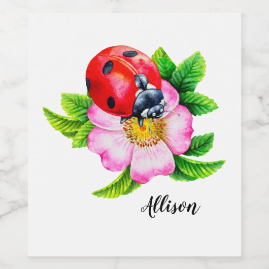 Ladybug Weinetikett (Einzelnes Label)